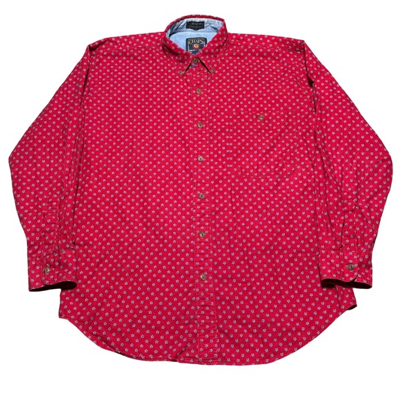 Ralph Lauren Other - Chaps Ralph Lauren Long Sleeve Button Down Star Print Red Blue Men M VTG Western